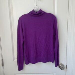Purple Cashmere Turtleneck